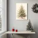 GSPQAZ Tranquil Christmas Tree Canvas Wall Art - Vintage Style Pine Tree Print,Winter picture 12x18inch-Unframed (11)