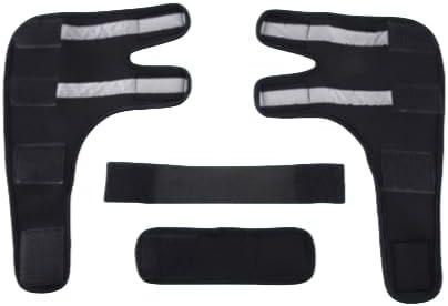 Dog Leg Support, Knee Pads with Reflective Stripes, Adjustable pet Injury Protection (M)