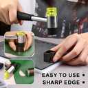52 Shapes Style Leather Hole Punch Tool, Leather Punch Set, Multiple Shapes Hole Punch Tool with Cutter and Carving Hammer for DIY Craft