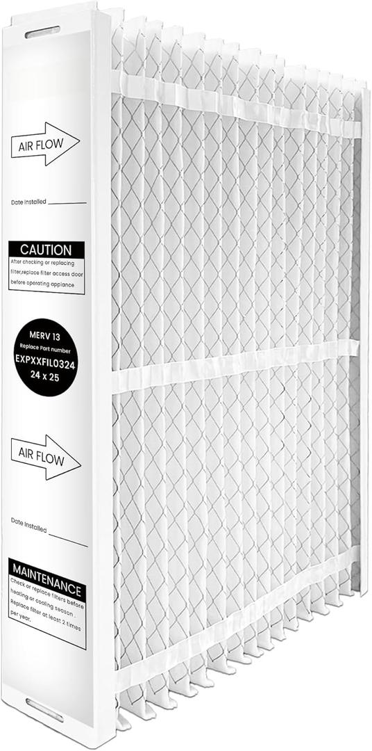MERV 13 EXPXXFIL0324 2425 Expandable Air Filter Media (23-3/4 x 24-3/4 x 4-3/8) - Compatible with Bryant EXPBBFIL0024 & Carrier EXPCCFIL0024 EZ-FLEX Heating and Cooling Systems, 1 Pack