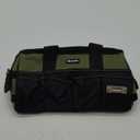 Heavy Duty Tool Bag 15-Inch, 16-Pocket Portable Empty Tool Box Organizer Storage, Toolbox Organization, Soft Handle Large Zipper Carrying Toolbag, Father Day Dad Men Mechanic Welding Birthday Gift (Green)