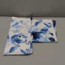 Navy Blue Flower Hand Towels Set of 2, Modern Ink Floral Face Towel 28X14 inch, Watercolor Botanical Floral Kitchen Dish Towels Quick Dry Super Absorbent Soft Washcloths for Bathroom Yoga Workout Gym (one size)