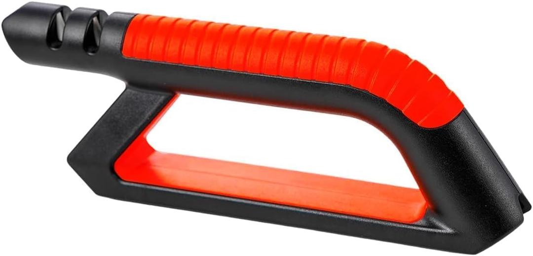 Electric Knife Sharpener, 3 Speed Max 7000RPM Handheld Sharpener for Kitchen Knives, the Electric Knife Sharpening Tool of Portable Cordless Rechargeable 2000mAh (Orange)