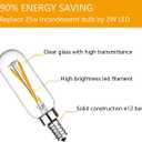 Beonllay Dimmable T6 LED Bulbs 25W Candelabra Bulbs 3000K Soft White, Clear Vintage 2W E12 LED Filament Edison Chandelier Light Bulbs with Decorative, 12 Pack