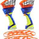 Zoom-O Flying Disc Launcher | Flying Spinner | Catch and Shoot Flying Disc Up to 100 Feet in Air | Fun Outdoor Games for Kids | 2-Pack