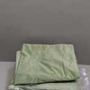 Luxlovery Sage Green Velvet Comforter Queen Set - Light Green Plush Fluffy Bedding with Green Flannel Blanket & Sherpa Micromink Quilt for Women & Men