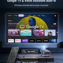 4K Projector Built-in Google TV, 2500ANSI/Auto Lens Cap/AI Voice Control Projector with WiFi and Bluetooth, Smart Movie Projector with Auto Focus & Keystone, Mini Proyector for Apps/Celling/Outdoors