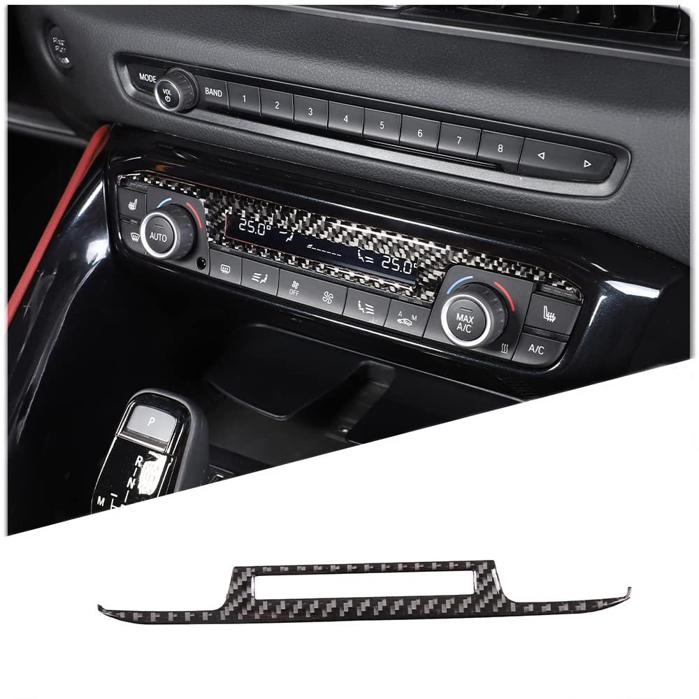 Soft Carbon Fiber Air Conditioner Switch Panel Trim Frame Compatible with Toyota Supra GR A90 A91 MK5 2019-2025, Center Console AC Panel Decoration Frame Trim, 1PCS (Black)