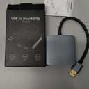 vilcome USB to HDMI Adapter, USB 3.0 to Dual HDMI Adapter with USB 3.0 Port, Audio Video Graphics Converter Cable for Laptop Monitor Desktop TV, Compatible with Mac OS, Windows