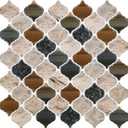 STICKGOO Arabesque Tile Peel and Stick Backsplash, 12X12 Self Adhesive Wall Tiles (Pack of 10, Thicker Design) (Sandstone)