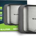 Alpine Industries 400-10-SSB Alpine Hemlock Automatic Hand Dryer - Heavy Duty Stainless Steel - Commercial High Speed Hot Air Hand Blower | 1800Watts | 110-120Volts | Quick & Easy Installation, Brushed Stainless Steel
