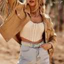 XZQTIVE Western Belt for Women, Cowgirl Cowboy Suede Leather Belt for Jeans Pants, Country Belts with Vintage Buckle (Beige) Fits Waist 31"-36"