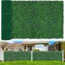 Yangrass Boxwood Roll Panels, 48"x140" Artificial Ivy Privacy Fence Screen, UV-Anti Faux Boxwood Roll Grass Wall Panels for Garden Patio Balcony Privacy