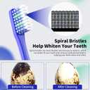 RoseFish Soft MenToothbrushes with Dual Action Flossing Sprar Bristles Adult Manual Toothbrushes with Toothbrush Head Coves Helps in Teeth Whitening Remove Tea Coffee Stains (6 Count)