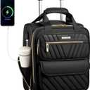 HotWay Underseat Carry On Luggage with Wheels, 16 inch Lightweight Under Seat Luggage, Small Soft Sided Personal Item Suitcase for Airline Travel, Black