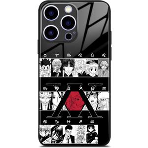 Classic Anime Manga 9H Tempered Glass Shockproof Case for iPhone 14 Pro Max