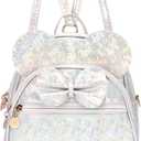 KL928 Girls Mini Backpack Bowknot Polka Dot Cute Small Daypacks Convertible Shoulder Bag Purse for Women