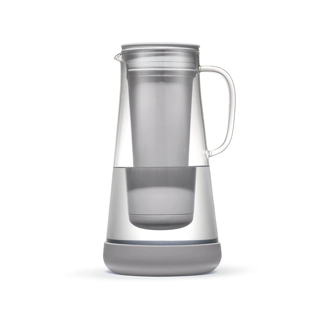 LifeStraw Home Pitcher Glass and Silicone Base 7 Cup Pebble