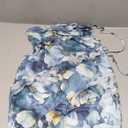Milumia Women's Floral Ruffle Trim Bodycon Mini Dress Tie Backless Halter Short Dresses Size XL