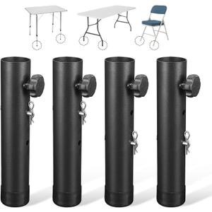 VinBee Folding Table Risers,Folding Table Leg Extenders,2-Levels Height Adjustable Risers for DIY & Back Pain Relief for Office,Dining,Standing Desk 4 Pack (7.7 inch)-Legs for Furniture