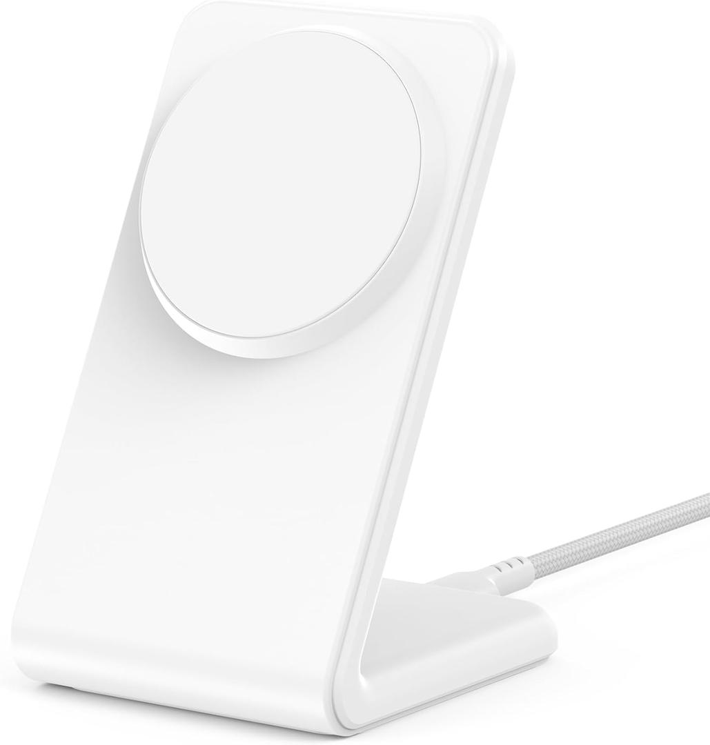 Mag.Safe Charger - iPhone Charger Stand, Magnetic Fast Wireless Charger for iPhone 17/16/15/14/13/12 Series - White