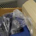 Roundhill Furniture Leland Fabric Upholstered Counter Height Wingback Stools, Set of 2, Blue