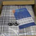 GarveeHome Machine Washable Area Rugs 8x10, Stain Resistant Non Slip Backing Low-Pile Checkered Rug Indoor Outdoor Carpet for Living Room Office Bedroom Dining Room Nursery Grey