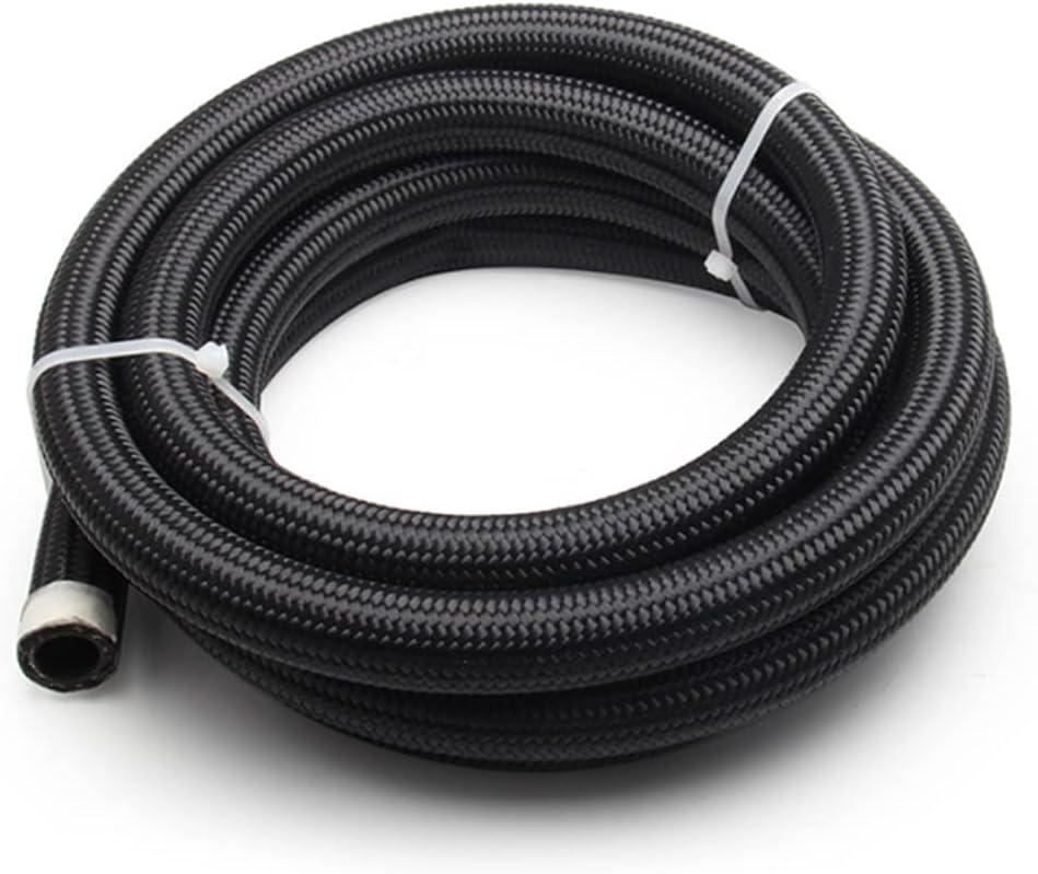 Autoutfit 20AN Hose Fuel line, Nylon Braided CPE Rubber Oil Cooling Line(Not for E85), (20AN-5Ft)