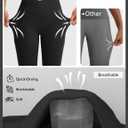 baleaf Capri Leggings for Women Knee Length Yoga Workout Capirs Leggings with Pockets Tummy Control Stretch (Black, L)