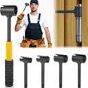 4 in 1 Door Hinge Adjustment Tool, Heavy Duty Door Hinge Wrench, Multi-Size Door Gap Adjustment Tool with Non-Slip Handle, Hinge Doctor Wrench Hinges Bender Tools for Residential and Commercial