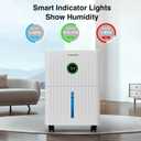 ZAFRO 1600 Sq.Ft Dehumidifiers for Home and Basement with Drain Hose, Ultra Quiet 41dB, Energy Saving Max 21 Pints Dehumidifier with Auto or Manual Drainage, Auto Defrost, Three Modes, Dry Clothes