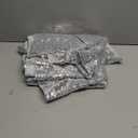 MoKoHouse Silver Tablecloth Rectangle 60" x 102" Glitter Table Cloth Sequin Fabric for Halloween Party Wedding Ceremony Cake Dessert Table Decorations