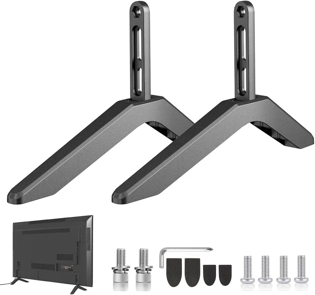 TV Stand, TV Legs Replacement for Smart 28" 32" 40" 43" 49" 50" 55" 60" 65" Table Top TV Base Holds Up to 80 lbs