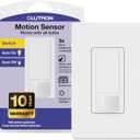 Lutron Maestro Motion Sensor Light Switch w/ Wallplate for Bathroom, Garage, Laundry Room, Any Bulbs, Occupancy Vacancy Sensor, Single-Pole, MS-OPS2HW-WH, White (1 Pack)