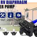 Fresh Water Pump 5.5GPM Pressure Increase Booster Pump 75 PSI Transfer Pump 110V Self Priming on Demand Diaphragm Pump Washdown Pump for Boats Inline Water Pump for Garden Hose