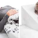 DMI Bed Wedge Pillow and Triangle Wedge with Elevated Incline for Neck Pain, Headaches, Reflux, Shoulders, Back Pain, Foot Support, Knee Pain or Restless Leg Syndrome, 24x24x12 inches, (Pack of 2)