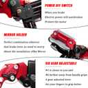 7/8" 22mm Motorcycle Brake Lever Handlebar Master Cylinder Clutch Levers Left & Right Set + Hand Grips + Handlebar Ends Set for Honda Kawasaki Suzuki Yamaha (Red)