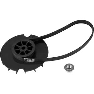 WH03X32218 Washer Motor Pulley & WH01X27538 Belt & Nut Set Compatible with GE Hotpoint, Replacement Part WH07X24695 WH39X27601 WH49X25378 AP7034989 PS16619249 EAP16619249