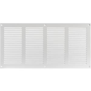 16" x 8" Inch Steel Return Air Grilles - Sidewall and Ceiling - Air Vent Cover - HVAC - with Insect Protection Screen (16" x 8", White)