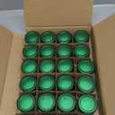 1 oz Reusable Green Glass Container Jars 24 Pack with Wide-mouth Leak Proof Cap and Inner Pull-On Lid for Travel Storage Makeup, Face Creams, Body Lotions, DIY Crafts or Others