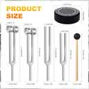 Tuning Forks for Healing Set 128Hz, 136.1Hz, 256Hz, 384Hz Resonance Sound Healing Instruments, Harmony & Pure Frequency Sound Therapy & Frequency Healing, Weighted Medical Grade Tool