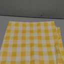 DII Checkered Tabletop Collection 100% Cotton, Machine Washable, Tablecloth, 52x52, Yellow