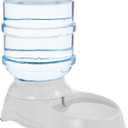 Amazon Basics Gravity Pet Water Dispenser for Cat and Dog, Easy to Clean, 1 Gallon Capacity, Small, Gray
