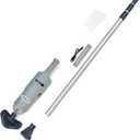 INTEX Rechargeable Handheld Pool Vacuum Cleaner with 94 Telescoping Pole, 2 Brush Heads, & Shaft Adapter for PureSpas & Pools