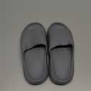 Cloud Slides for Kids,Boys Girls Shower Slippers Bathroom Pool Sandals,Toddler Home House Open Toe Comfy Thick Sole Slippers,Summer Non-Slip Beach Shoes (4-4.5 Big Kid, Grey)