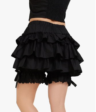 Victorian Bloomers Lolita Pumpkin with Bow Women's Ruffled Shorts 100% Cotton Lace Pettipants XXL
