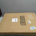 Wooden Foldable Dog Gate Freestanding 4 Panels Puppy Safety Fence-Brown