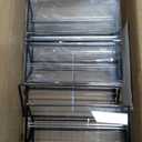 Acrylic Sign Holder 5x7 Display Stand, Clear and Stable Table Plastic Paper Holder, Acrylic Frames for Home Office Shop Photo Frames Exhibition Black (6pcs)