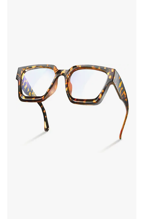 livho Oversized Blue Light Blocking Glasses for Woman  Rectangle Fashion Glasses for Computer, Chic Preppy Frame