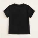 Milumia Girl Letter Print Crewneck Short Sleeve Tees Comfy Casual T-Shirts (Black)